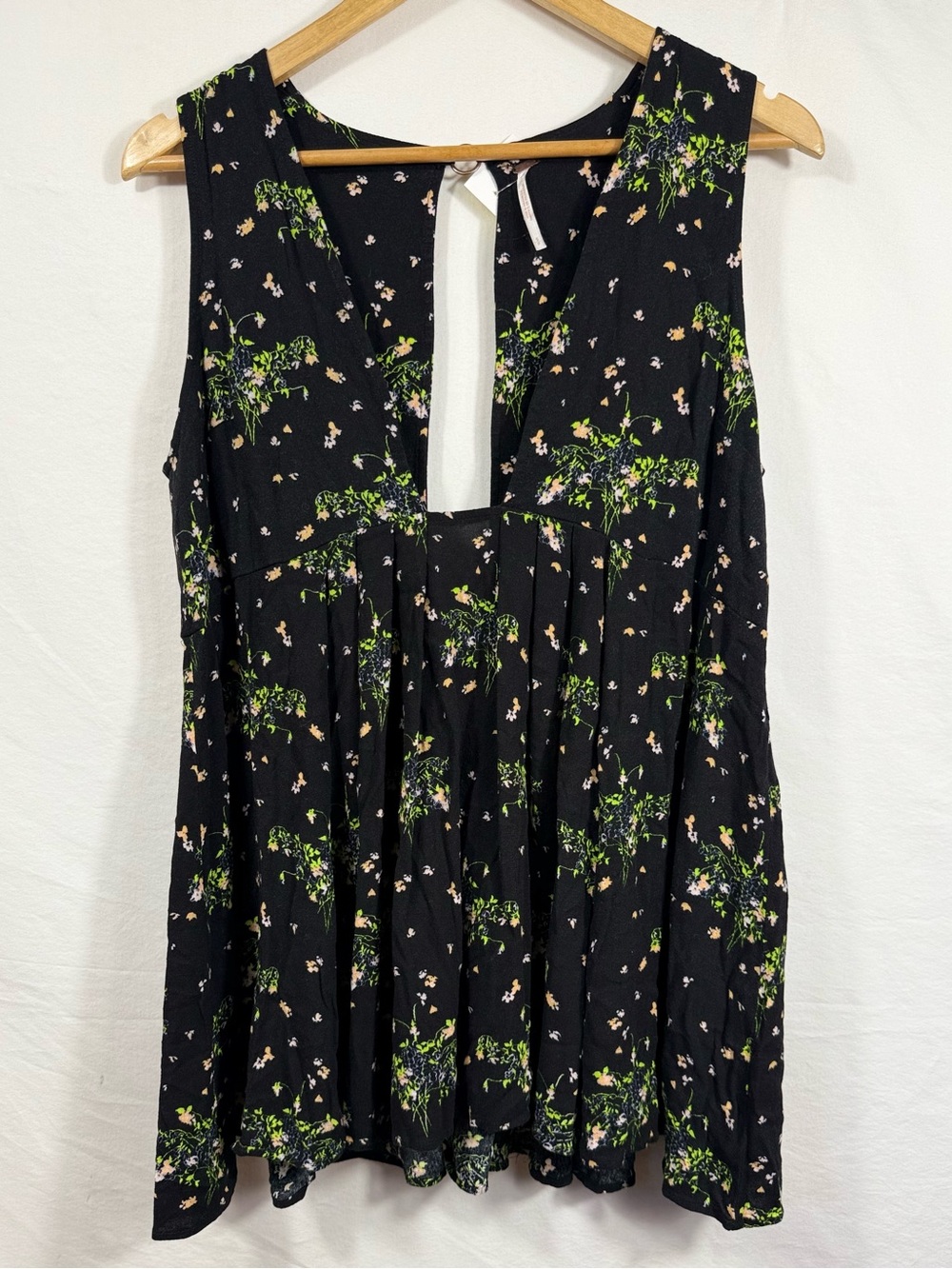 Free People "Lovely Day" Printed Tie Tunic